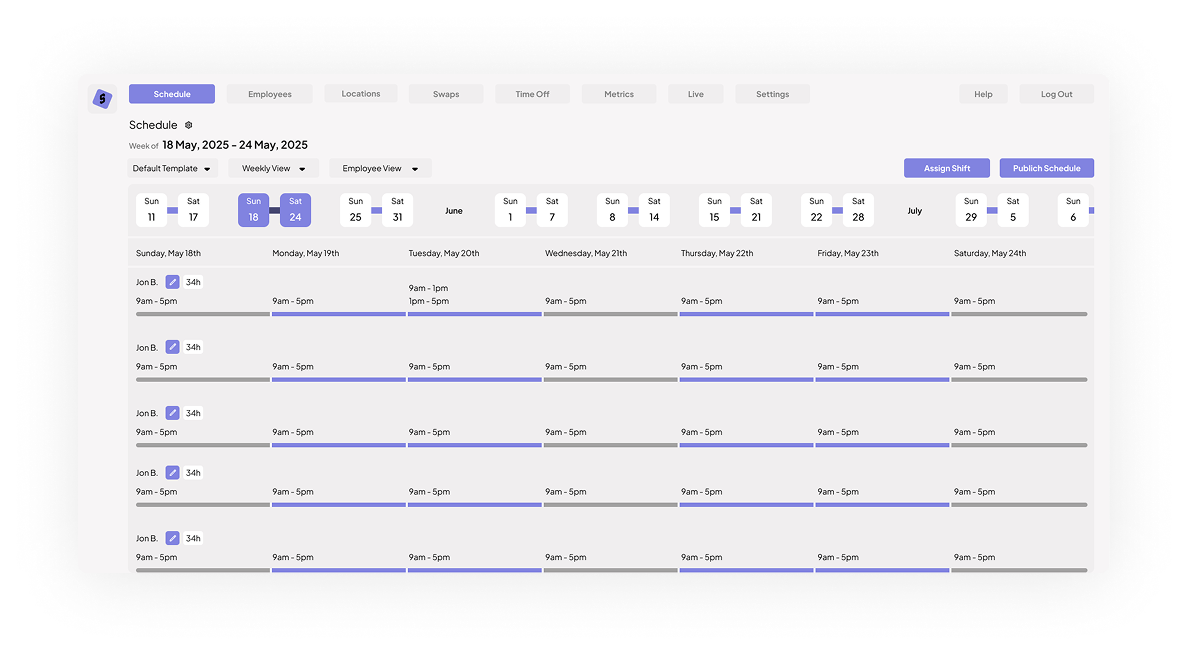 Illustration of smart scheduling for libraries